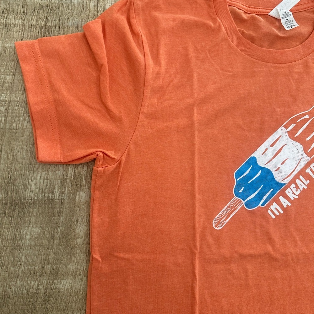 Bella + Canvas | "I'm A Real Treat" Graphic Tee | Size M | Heather Orange - Picture 10 of 16